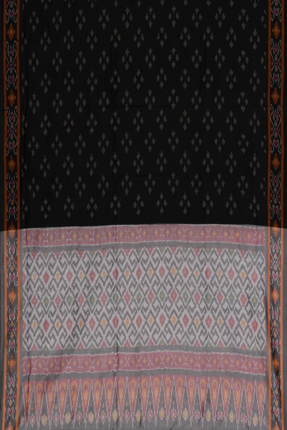 Image of Pochampally Ikat Unstitched Suit With Dupatta (3 Pcs Set)